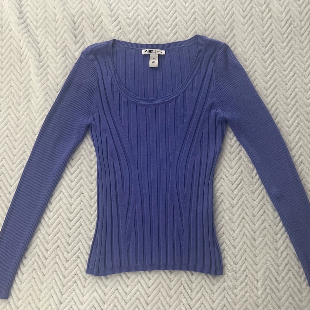 White House Black Market Long Sleeve Ribbed Sweater Mediun